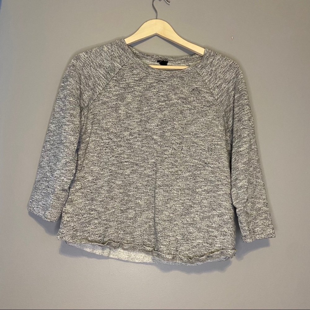 J. Crew Cotton Grey Heathered Sweater Top